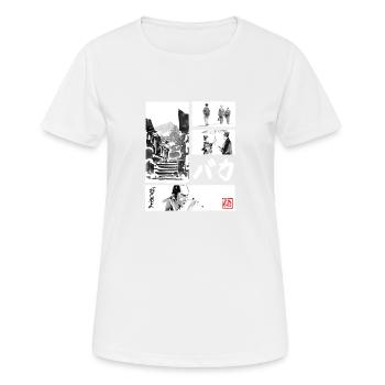Baka manga für schwarz - Frauen T-Shirt atmungsaktiv - Weiß - Vorne - AI Model Female 172 dark (172cm)