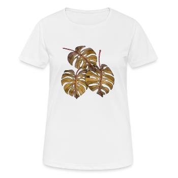 leaves - Women's Breathable T-Shirt - white - Front - AI Model Female 172 dark (172cm)