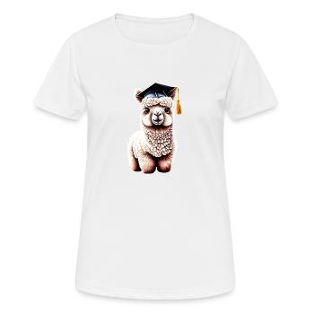 Baccalauréat Certificat de fin d’études supérieures Études d’alpaga - T-shirt respirant Femme - blanc - Devant - AI Model Female 172 dark (172cm)