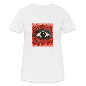 Risographe à vol d'oiseau - T-shirt respirant Femme - blanc - Devant - AI Model Female 172 dark (172cm)