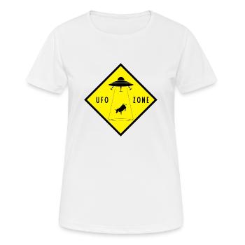 UFO Zone - T-shirt respirant Femme - blanc - Devant - AI Model Female 172 dark (172cm)
