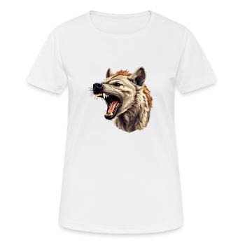 Hyena Head - Women's Breathable T-Shirt - white - Front - AI Model Female 172 dark (172cm)