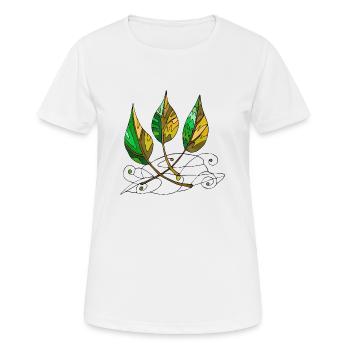 leaves - Women's Breathable T-Shirt - white - Front - AI Model Female 172 dark (172cm)