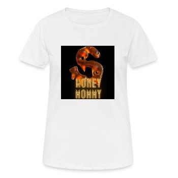 Honey Mommy - Frauen T-Shirt atmungsaktiv - Weiß - Vorne - AI Model Female 172 dark (172cm)