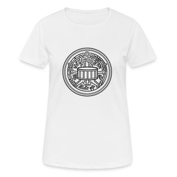 Drum Drummer Schlagzeug - Frauen T-Shirt atmungsaktiv - Weiß - Vorne - AI Model Female 172 dark (172cm)