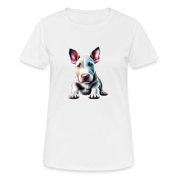 Bull Terrier Chiens Bulldog Chien Propriétaire de chien - T-shirt respirant Femme - blanc - Devant - AI Model Female 172 dark (172cm)