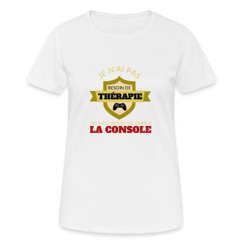 Jouer Console - T-shirt respirant Femme - blanc - Devant - AI Model Female 172 dark (172cm)
