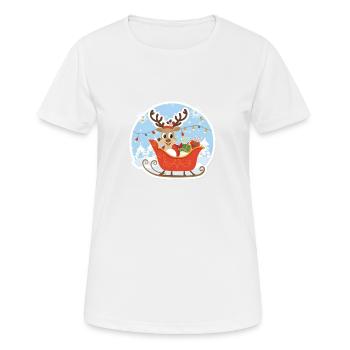 Rudolph, the Red-Nosed Reindeer - Frauen T-Shirt atmungsaktiv - Weiß - Vorne - AI Model Female 172 dark (172cm)