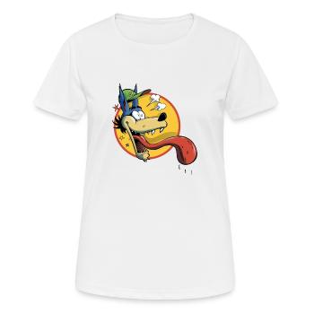 Expressive Wolf - Women's Breathable T-Shirt - white - Front - AI Model Female 172 dark (172cm)