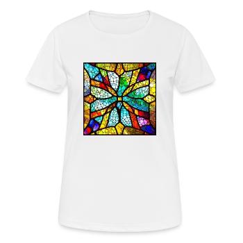 Stained Glass Window - Women's Breathable T-Shirt - white - Front - AI Model Female 172 dark (172cm)