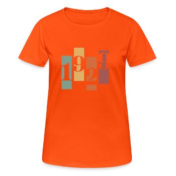 1929 Vintage Retro - Frauen T-Shirt atmungsaktiv - Neonorange - Vorne - AI Model Female 172 dark (172cm)