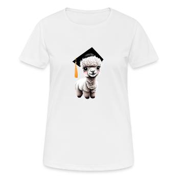 Baccalauréat en études d’alpaga Certificat de fin d’études supérieures - T-shirt respirant Femme - blanc - Devant - AI Model Female 172 dark (172cm)