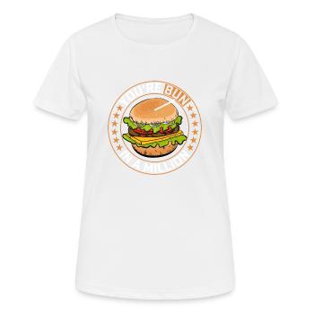 You're Bun In A Million Meat Buns Food Hamburger - Women's Breathable T-Shirt - white - Front - AI Model Female 172 dark (172cm)