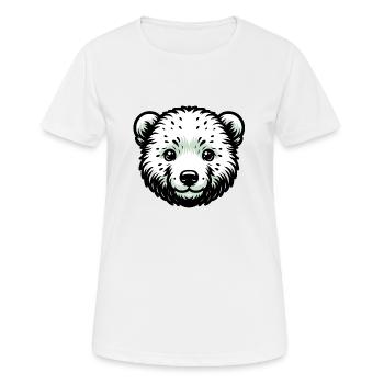 Süße Tierkinder | Eisbär - Frauen T-Shirt atmungsaktiv - Weiß - Vorne - AI Model Female 172 dark (172cm)