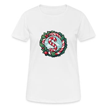 Zuckerstange Weihnachten Zeichnung - Frauen T-Shirt atmungsaktiv - Weiß - Vorne - AI Model Female 172 dark (172cm)