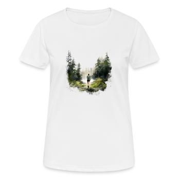 Faster, Further, Stronger: Your Jogging Shirt - Women's Breathable T-Shirt - white - Front - AI Model Female 172 dark (172cm)