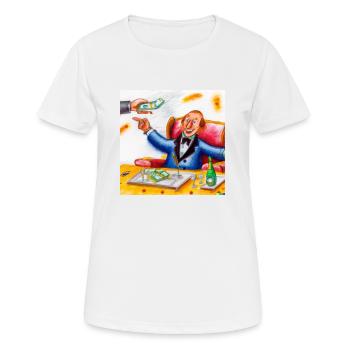 Voici l’argent - T-shirt respirant Femme - blanc - Devant - AI Model Female 172 dark (172cm)