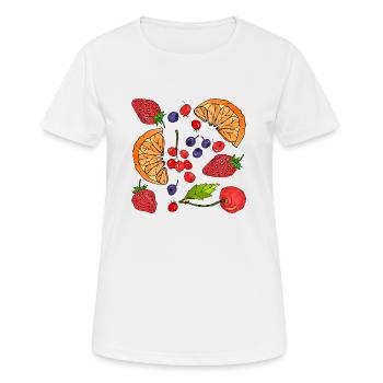 Obst - Frauen T-Shirt atmungsaktiv - Weiß - Vorne - AI Model Female 172 dark (172cm)