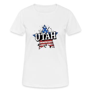 Utah - USA - United States of America - Frauen T-Shirt atmungsaktiv - Weiß - Vorne - AI Model Female 172 dark (172cm)