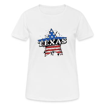 Texas - USA - United States of America - Amerika - Women's Breathable T-Shirt - white - Front - AI Model Female 172 dark (172cm)