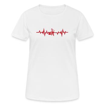 Lustiger Holzfäller-Herzschlag - Frauen T-Shirt atmungsaktiv - Weiß - Vorne - AI Model Female 172 dark (172cm)