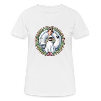Princesse Manip Radio Radiologue Femme Radiologie - T-shirt respirant Femme - blanc - Devant - AI Model Female 172 dark (172cm)