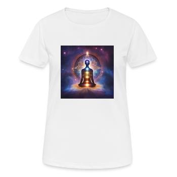 Space Spirituality Esotericism - Women's Breathable T-Shirt - white - Front - AI Model Female 172 dark (172cm)