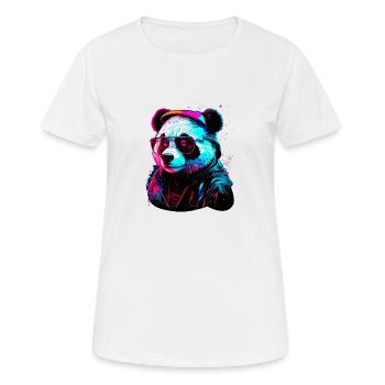 Panda hipster - T-shirt respirant Femme - blanc - Devant - AI Model Female 172 dark (172cm)