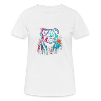 Panda cyberpunk - T-shirt respirant Femme - blanc - Devant - AI Model Female 172 dark (172cm)