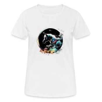Night unicorn - Women's Breathable T-Shirt - white - Front - AI Model Female 172 dark (172cm)