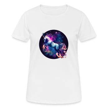 Magisches Einhorn - Frauen T-Shirt atmungsaktiv - Weiß - Vorne - AI Model Female 172 dark (172cm)
