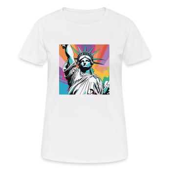 Statue de la Liberté - New York - Freiheitsstatue - T-shirt respirant Femme - blanc - Devant - AI Model Female 172 dark (172cm)