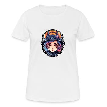 Dessin de pompier - T-shirt respirant Femme - blanc - Devant - AI Model Female 172 dark (172cm)