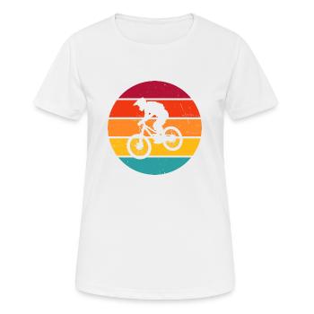 Hommes Vélo de montagne Femme Cyclisme VTT - T-shirt respirant Femme - blanc - Devant - AI Model Female 172 dark (172cm)
