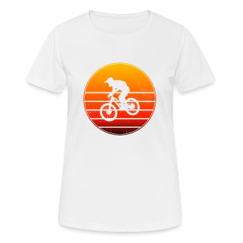 Mountainbike Herren Radfahren MTB Radfahrer - Frauen T-Shirt atmungsaktiv - Weiß - Vorne - AI Model Female 172 dark (172cm)