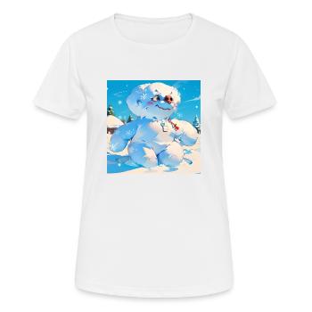 Schneemann - Frauen T-Shirt atmungsaktiv - Weiß - Vorne - AI Model Female 172 dark (172cm)