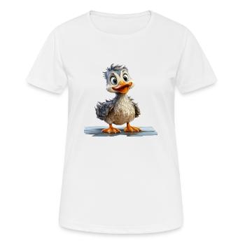 Drôle de caneton - T-shirt respirant Femme - blanc - Devant - AI Model Female 172 dark (172cm)