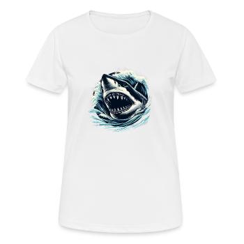 Mangeur d’hommes - T-shirt respirant Femme - blanc - Devant - AI Model Female 172 dark (172cm)