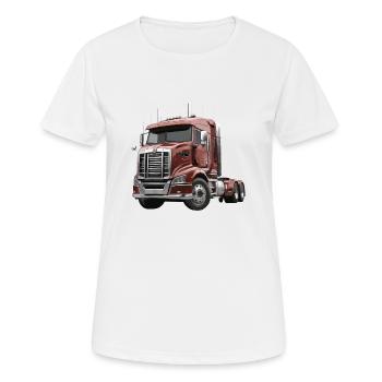 Amerikanische Sattelzugmaschine - Frauen T-Shirt atmungsaktiv - Weiß - Vorne - AI Model Female 172 dark (172cm)
