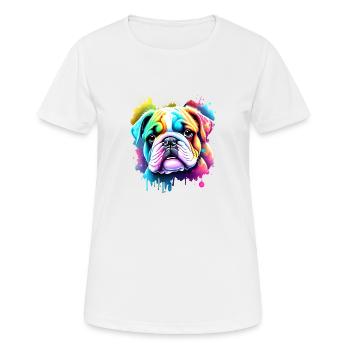 Bouledogue Chiens Propriétaire De Chien Propriétaire De Chien - T-shirt respirant Femme - blanc - Devant - AI Model Female 172 dark (172cm)