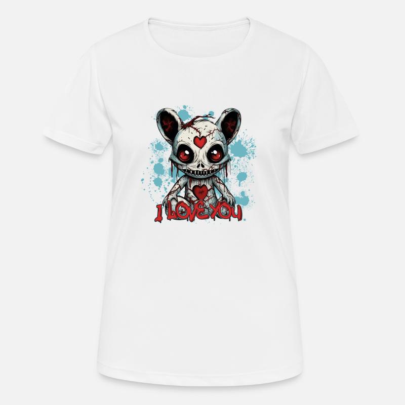 VODOO TEDDY - Women's Breathable T-Shirt - white