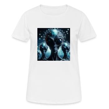 Spiritualité de l’espace - T-shirt respirant Femme - blanc - Devant - AI Model Female 172 dark (172cm)
