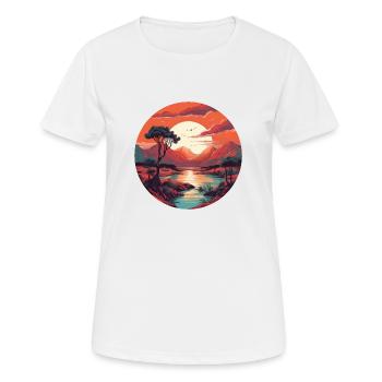 Einsamer Baum - Frauen T-Shirt atmungsaktiv - Weiß - Vorne - AI Model Female 172 dark (172cm)