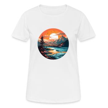 Lac de rêve - T-shirt respirant Femme - blanc - Devant - AI Model Female 172 dark (172cm)
