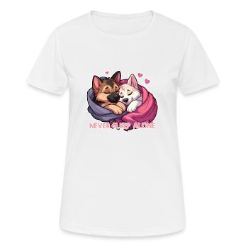 Sleeping Shepherds - Never Sleep Alone - Women's Breathable T-Shirt - white - Front - AI Model Female 172 dark (172cm)