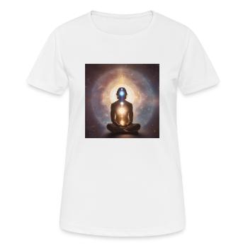 Spiritualité de l’espace - T-shirt respirant Femme - blanc - Devant - AI Model Female 172 dark (172cm)