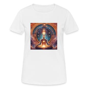 Spiritualité de l’espace - T-shirt respirant Femme - blanc - Devant - AI Model Female 172 dark (172cm)