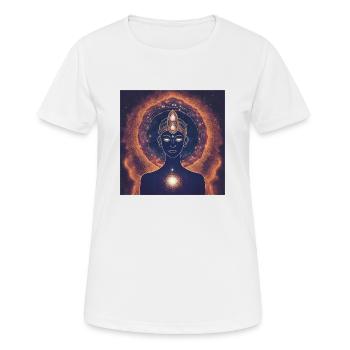Spiritualité de l’espace - T-shirt respirant Femme - blanc - Devant - AI Model Female 172 dark (172cm)