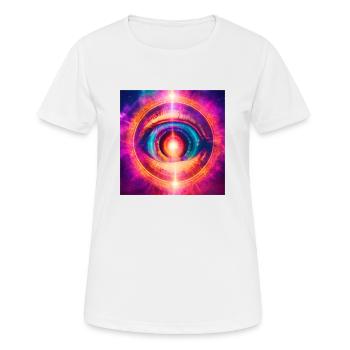 Spiritualité de l’espace - T-shirt respirant Femme - blanc - Devant - AI Model Female 172 dark (172cm)