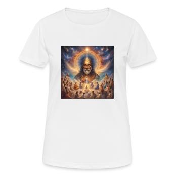 Univers de Spiritualité - T-shirt respirant Femme - blanc - Devant - AI Model Female 172 dark (172cm)